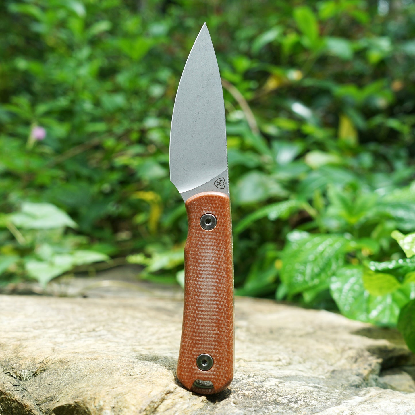 Mocenary MK-31 M390 Blade Small Fixed Blade Knife Brown Linen Handle Kydex Sheath