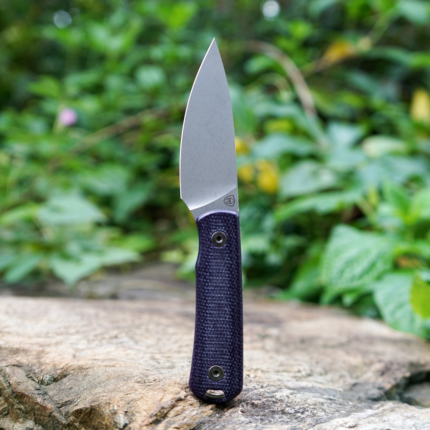 Mocenary MK-31 Purple Linen Handle M390 Blade Small Fixed Blade Knife
