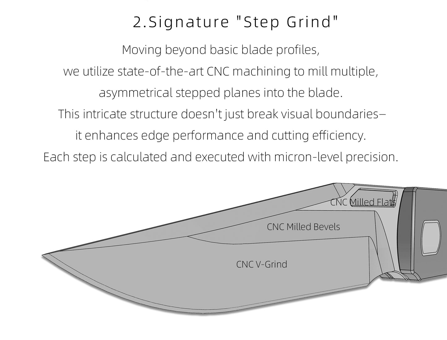 "Phoenix" (MK-27): M390 Step Grind, Semi-Integral Ti, Front Flipper, Tiguass Design | Ships in 6 Months