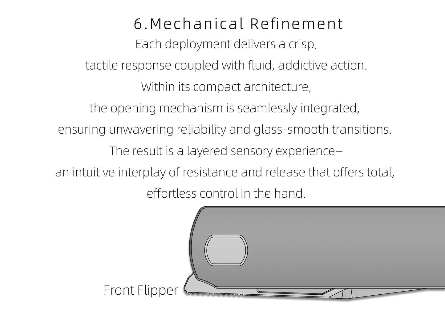 "Phoenix" (MK-27): M390 Step Grind, Semi-Integral Ti, Front Flipper, Tiguass Design | Ships in 6 Months