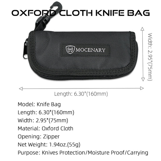 Mocenary Knife Bag Knife Pocket Knives Protective Sleeve Outdoor Tool Sleeve Portable Moisture Proof Bag Oxford Cloth Zipper EDC